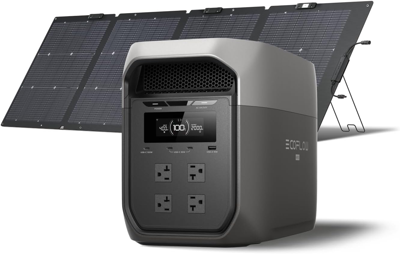 ECOFLOW DELTA 3 MAX Portable Power Station with 220W Solar Panel